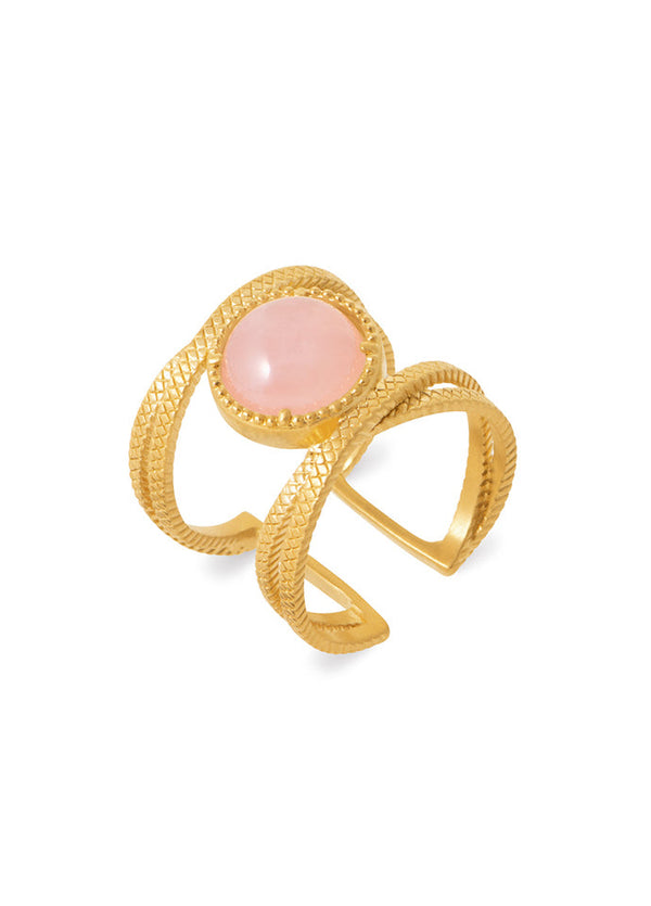 Bague IRIS Quartz Rose