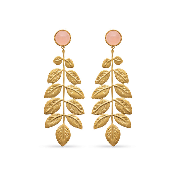 Boucles d'oreilles ATHENA Quartz Rose