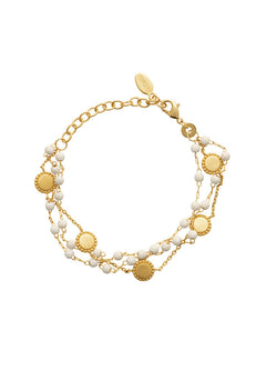 Bracelet THALIE Calcédoine Blanche