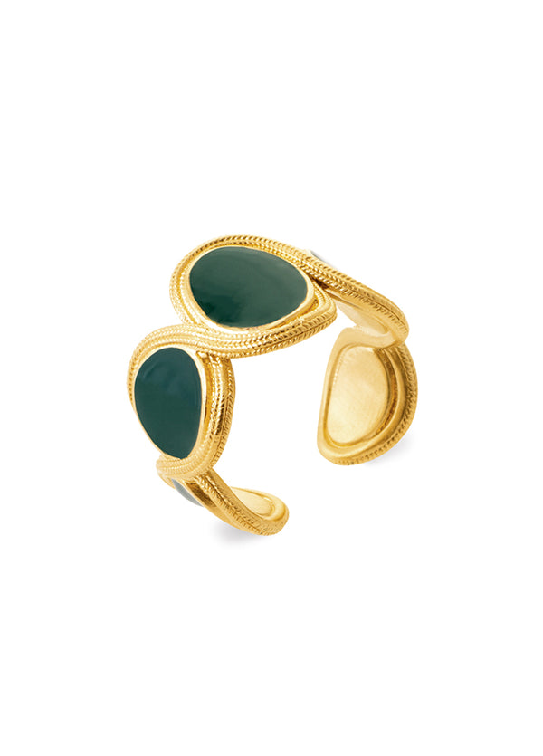 Bague CALYPSO - Laque Verte